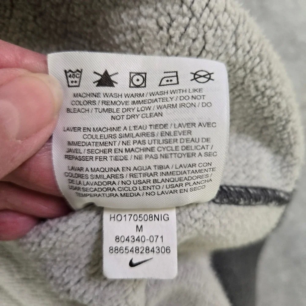 Nike Club Fleece Crewneck Sweatshirt Mens M Gray Swoosh Athletic 804340-071